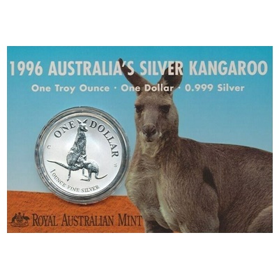 1996 1oz Silver KANGAROO (Display Card)
